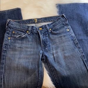 7 for all mankind jeans bootcut size 27 dark wash